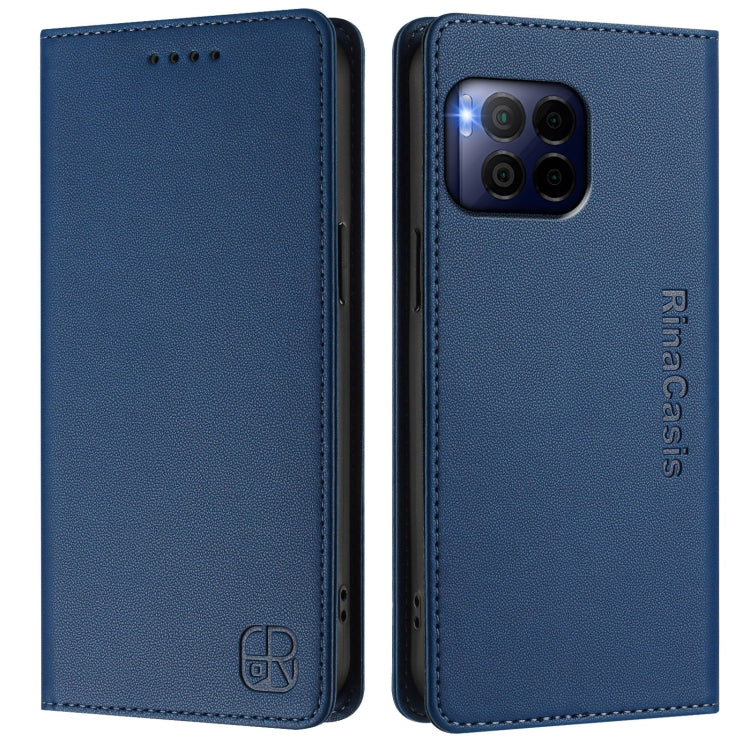 For T-Mobile Revvl 7 Pro 5G RC01 Dual-Folded Magnetic Suction RFID Leather Phone Case