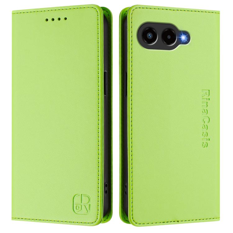 For T-Mobile REVVL 8 5G / T Phone 3 RC01 Dual-Folded Magnetic Suction RFID Leather Phone Case