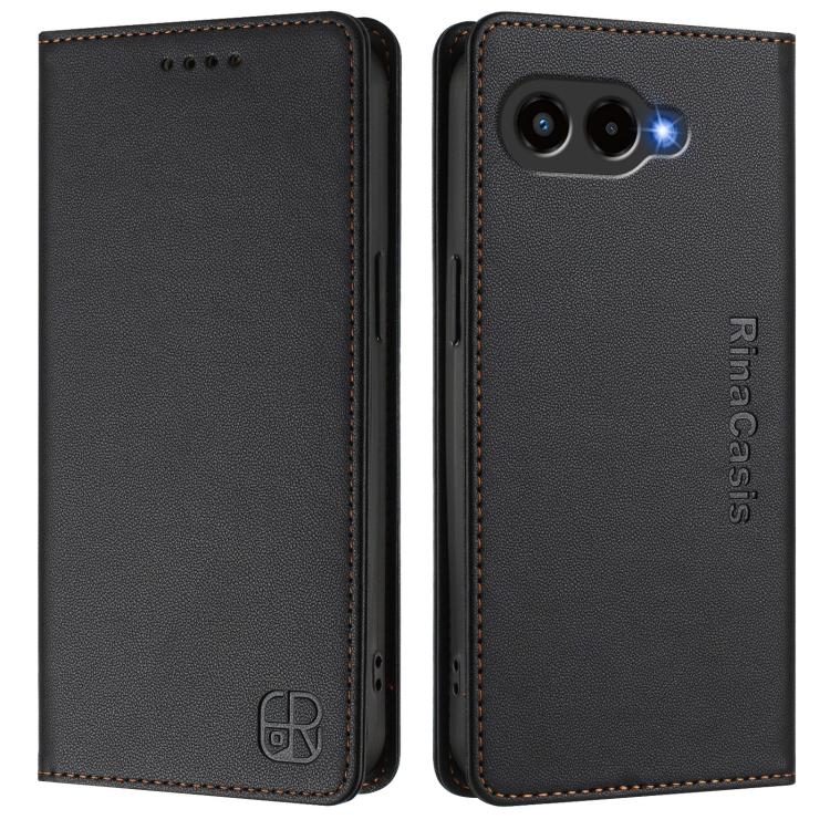 For T-Mobile REVVL 8 5G / T Phone 3 RC01 Dual-Folded Magnetic Suction RFID Leather Phone Case
