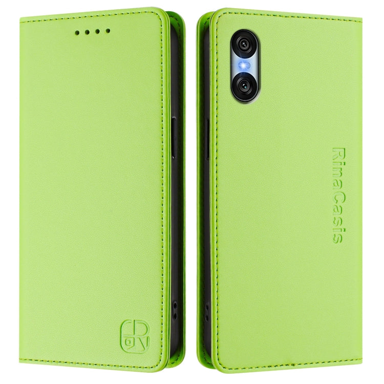 For Sony Xperia 10 VI 2024 RC01 Dual-Folded Magnetic Suction RFID Leather Phone Case