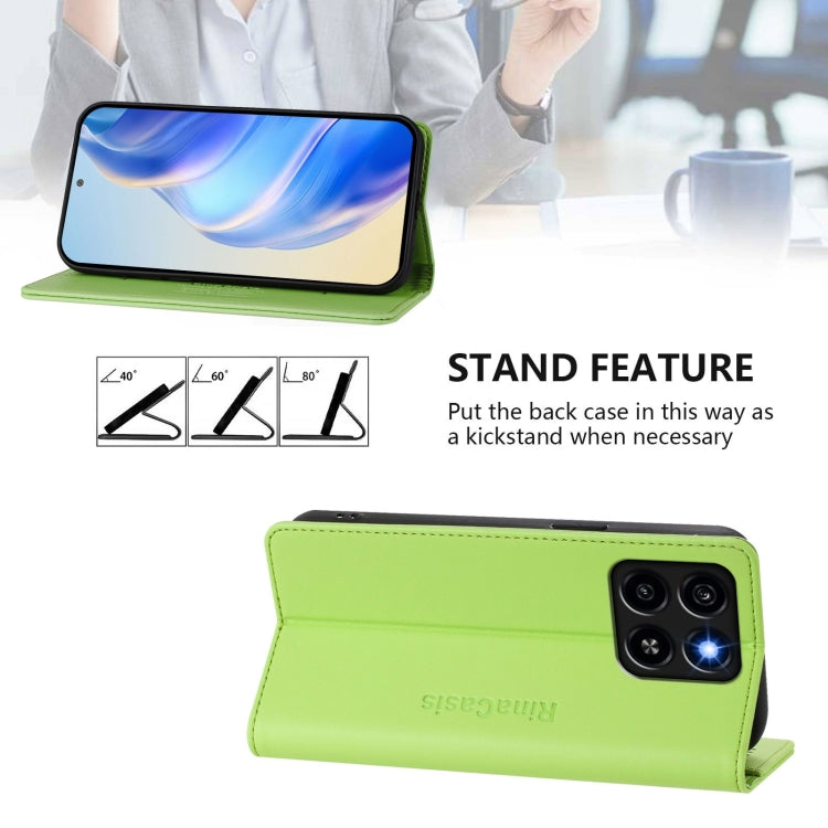For ZTE Blade A35 / A55 RC01 Dual-Folded Magnetic Suction RFID Leather Phone Case