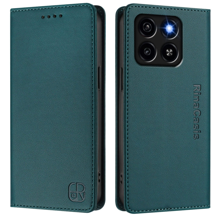 For ZTE Blade A35 / A55 RC01 Dual-Folded Magnetic Suction RFID Leather Phone Case