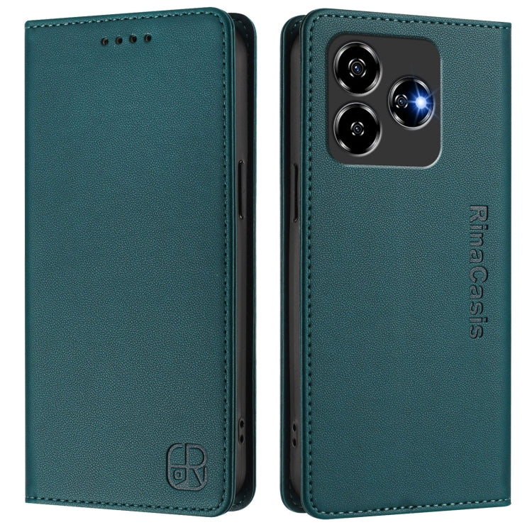 For ZTE Blade V60 4G / Axon 60 4G RC01 Dual-Folded Magnetic Suction RFID Leather Phone Case