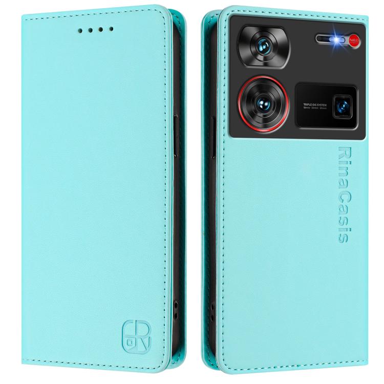 For ZTE Nubia Z60 Ultra RC01 Dual-Folded Magnetic Suction RFID Leather Phone Case