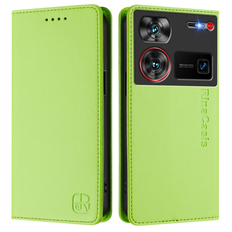 For ZTE Nubia Z60 Ultra RC01 Dual-Folded Magnetic Suction RFID Leather Phone Case