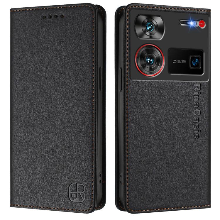 For ZTE Nubia Z60 Ultra RC01 Dual-Folded Magnetic Suction RFID Leather Phone Case