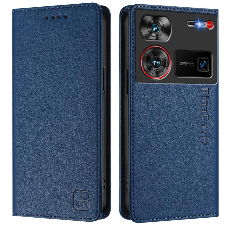 For ZTE Nubia Z60 Ultra RC01 Dual-Folded Magnetic Suction RFID Leather Phone Case