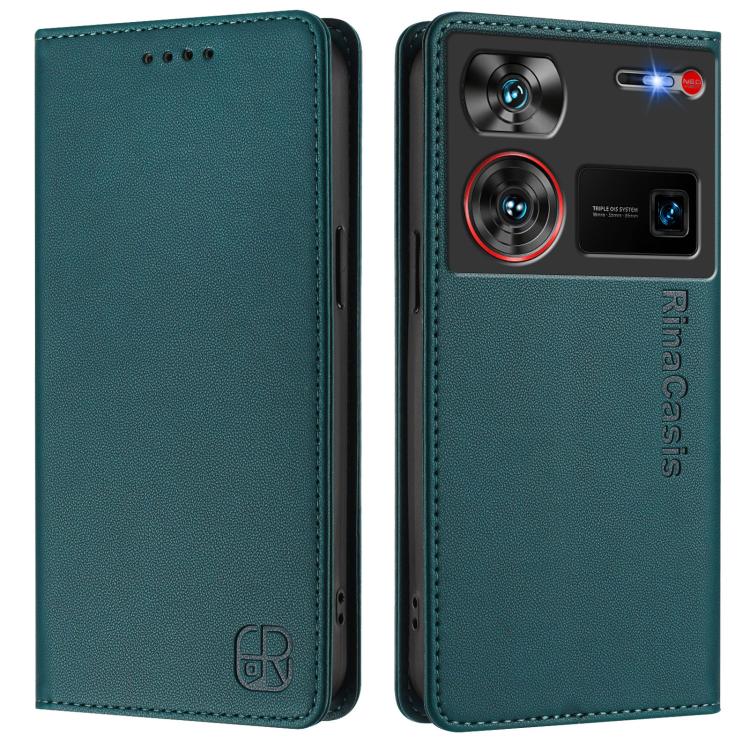 For ZTE Nubia Z60 Ultra RC01 Dual-Folded Magnetic Suction RFID Leather Phone Case