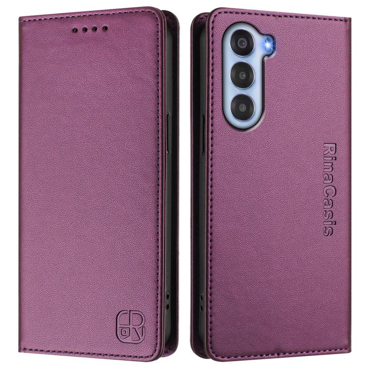 For ZTE Nubia S 5G A403ZT RC01 Dual-Folded Magnetic Suction RFID Leather Phone Case