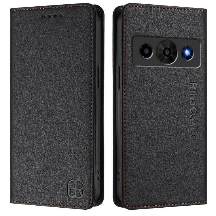 For ZTE Nubia P7 Pro / Optus X Value 5G RC01 Dual-Folded Magnetic Suction RFID Leather Phone Case
