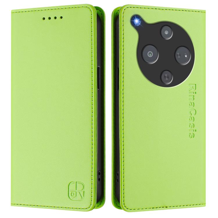 For ZTE Nubia P9 Pro / Optus X Pro 2 5G RC01 Dual-Folded Magnetic Suction RFID Leather Phone Case