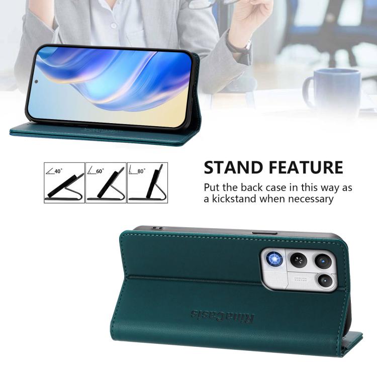 For ZTE nubia RedMagic 11 Air RC01 Dual-Folded Magnetic Suction RFID Leather Phone Case