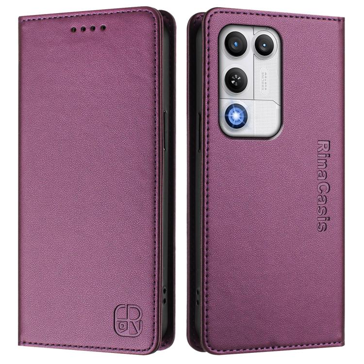 For ZTE nubia RedMagic 11 Air RC01 Dual-Folded Magnetic Suction RFID Leather Phone Case