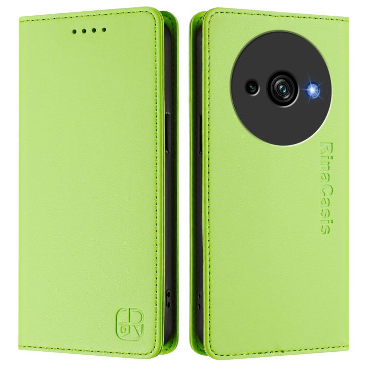 For Oukitel C59 / C59 Pro RC01 Dual-Folded Magnetic Suction RFID Leather Phone Case