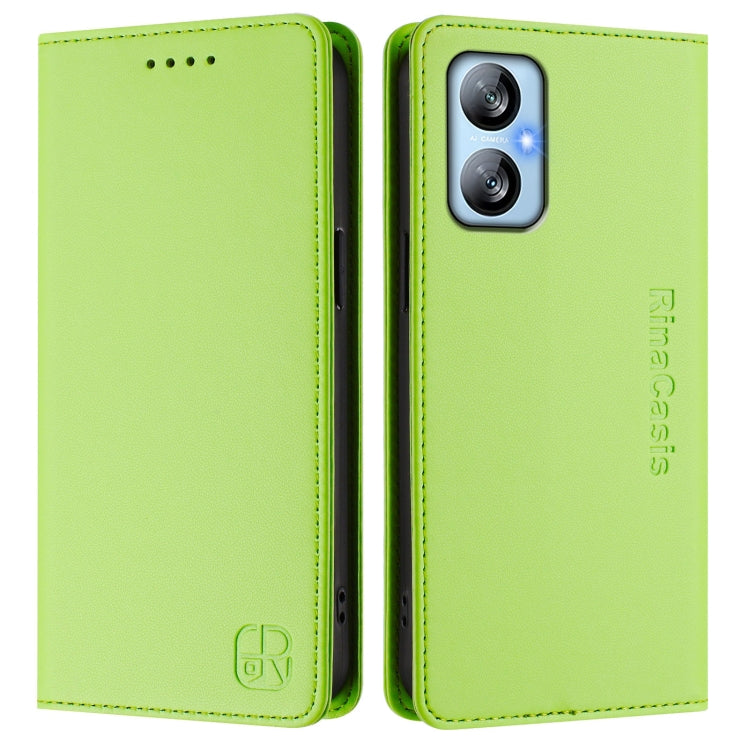 For Blackview A52 / A52 Pro RC01 Dual-Folded Magnetic Suction RFID Leather Phone Case