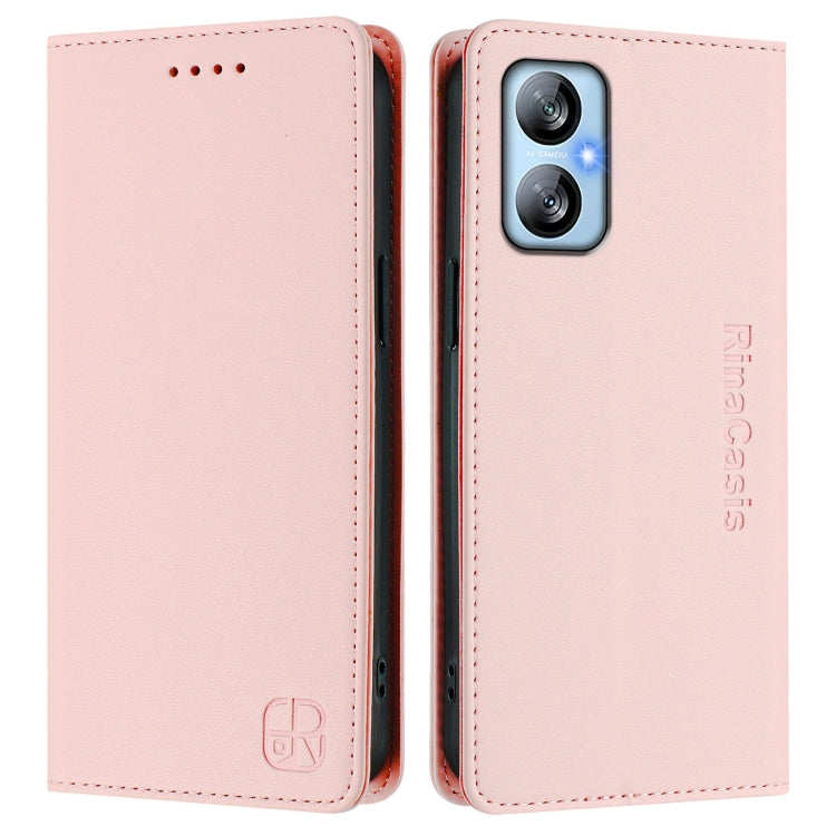 For Blackview A52 / A52 Pro RC01 Dual-Folded Magnetic Suction RFID Leather Phone Case