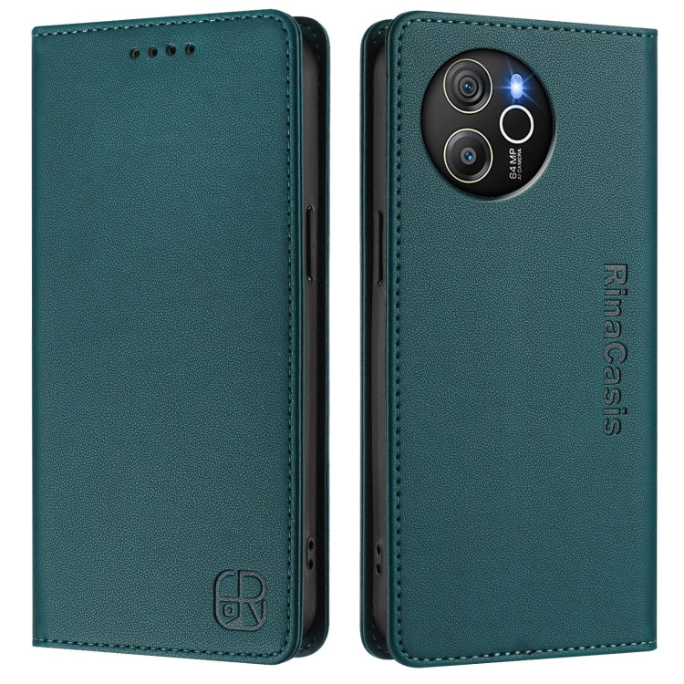 For Blackview Shark 8 / Oscal Tiger 12 RC01 Dual-Folded Magnetic Suction RFID Leather Phone Case