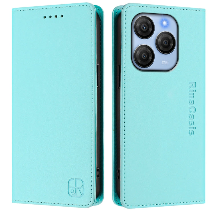 For Blackview Shark 9 RC01 Dual-Folded Magnetic Suction RFID Leather Phone Case