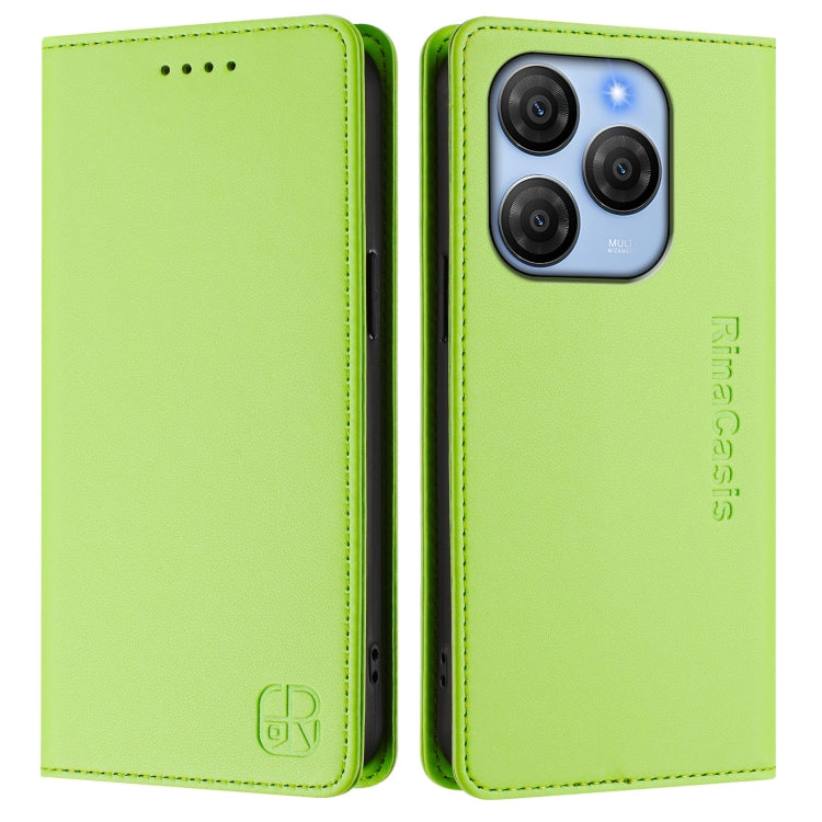 For Blackview Shark 9 RC01 Dual-Folded Magnetic Suction RFID Leather Phone Case