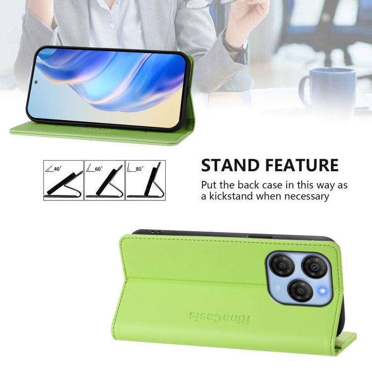 For Blackview Shark 9 RC01 Dual-Folded Magnetic Suction RFID Leather Phone Case