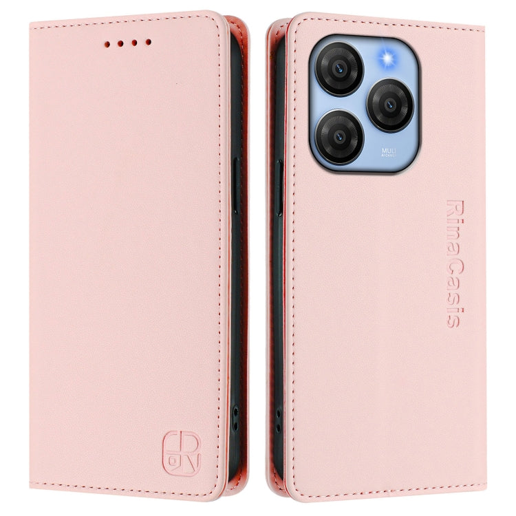 For Blackview Shark 9 RC01 Dual-Folded Magnetic Suction RFID Leather Phone Case
