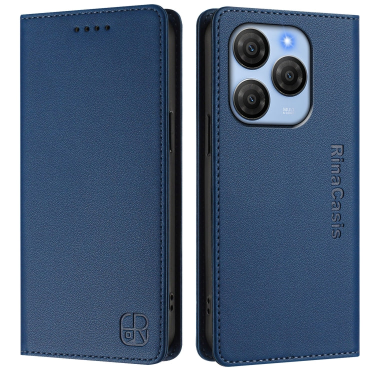 For Blackview Shark 9 RC01 Dual-Folded Magnetic Suction RFID Leather Phone Case
