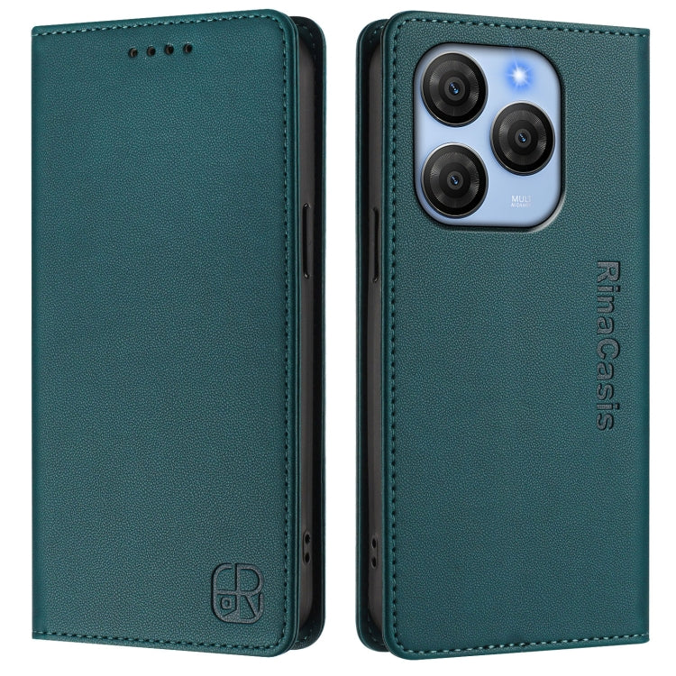 For Blackview Shark 9 RC01 Dual-Folded Magnetic Suction RFID Leather Phone Case