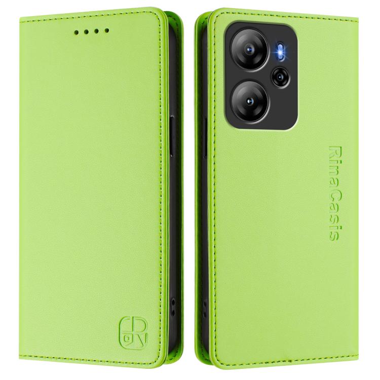 For Blackview Oscal Tiger 13 RC01 Dual-Folded Magnetic Suction RFID Leather Phone Case