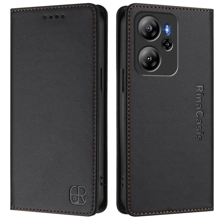 For Blackview Oscal Tiger 13 RC01 Dual-Folded Magnetic Suction RFID Leather Phone Case