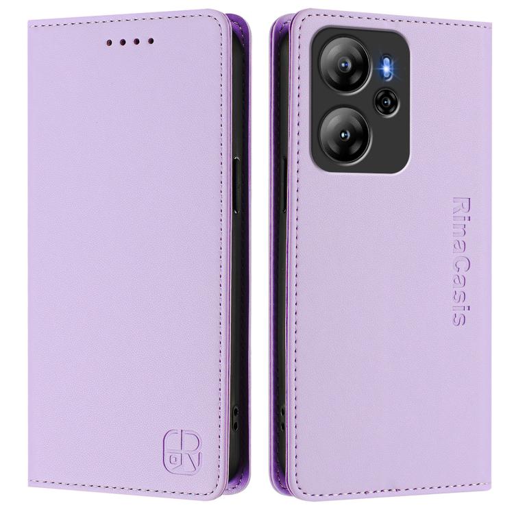 For Blackview Oscal Tiger 13 RC01 Dual-Folded Magnetic Suction RFID Leather Phone Case