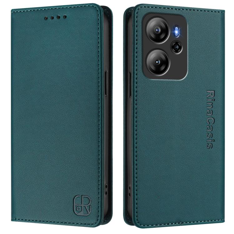For Blackview Oscal Tiger 13 RC01 Dual-Folded Magnetic Suction RFID Leather Phone Case