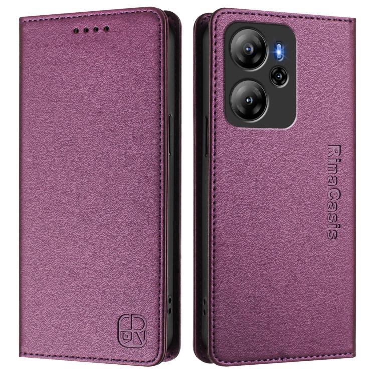For Blackview Oscal Tiger 13 RC01 Dual-Folded Magnetic Suction RFID Leather Phone Case