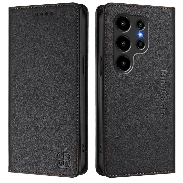 For Blackview WAVE 10 RC01 Dual-Folded Magnetic Suction RFID Leather Phone Case