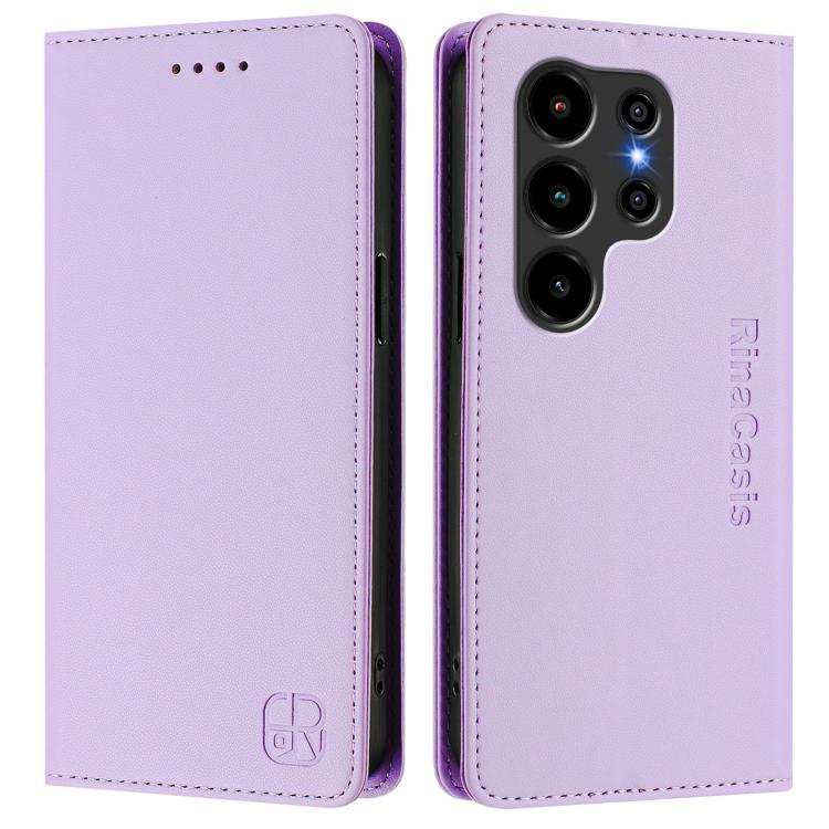 For Blackview WAVE 10 RC01 Dual-Folded Magnetic Suction RFID Leather Phone Case