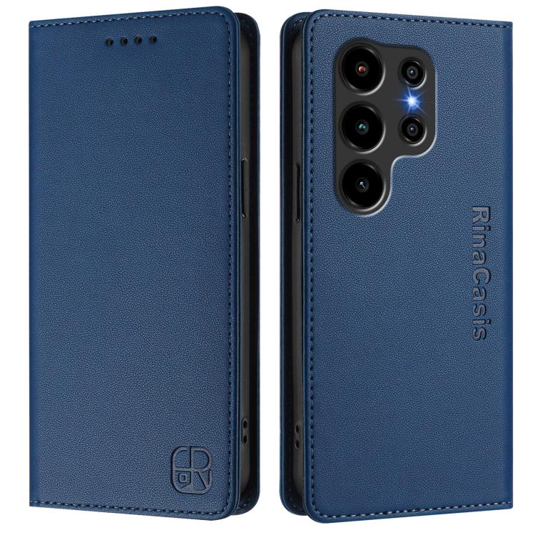 For Blackview WAVE 10 RC01 Dual-Folded Magnetic Suction RFID Leather Phone Case