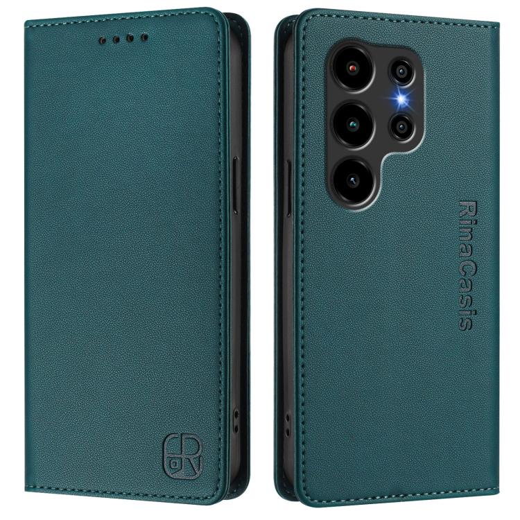 For Blackview WAVE 10 RC01 Dual-Folded Magnetic Suction RFID Leather Phone Case