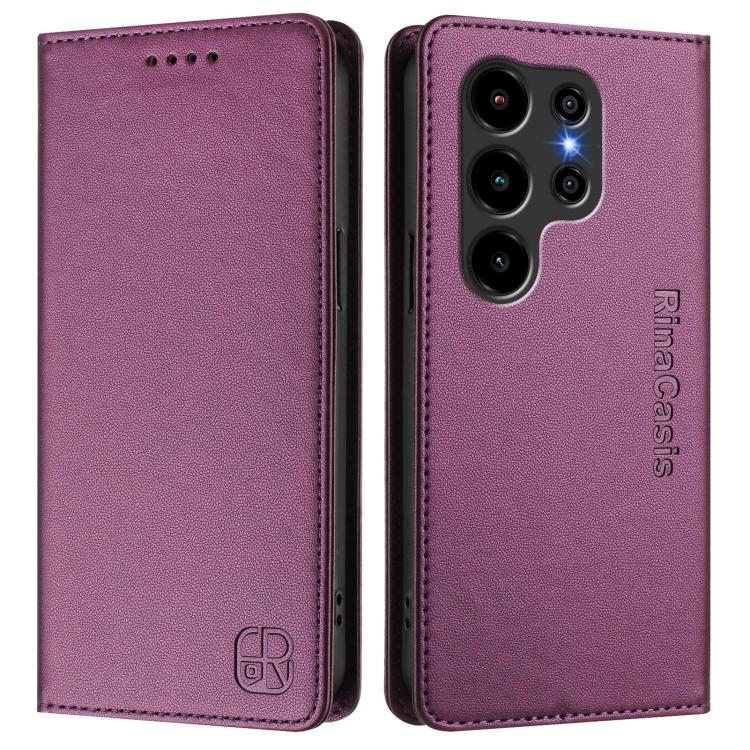 For Blackview WAVE 10 RC01 Dual-Folded Magnetic Suction RFID Leather Phone Case