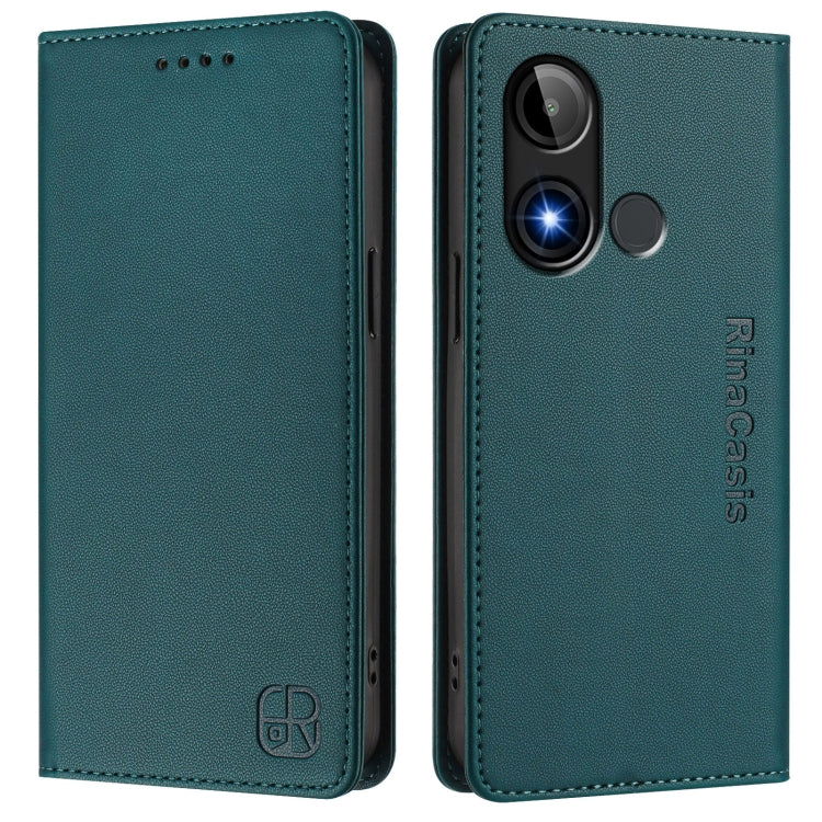 For BLU C9 RC01 Dual-Folded Magnetic Suction RFID Leather Phone Case