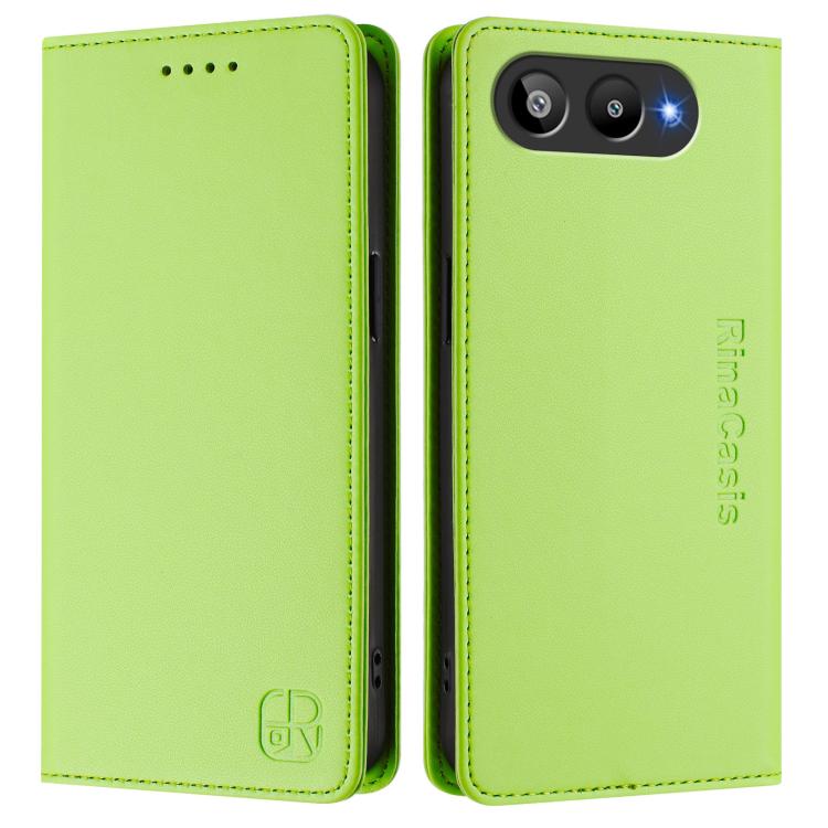 For BLU G95 RC01 Dual-Folded Magnetic Suction RFID Leather Phone Case