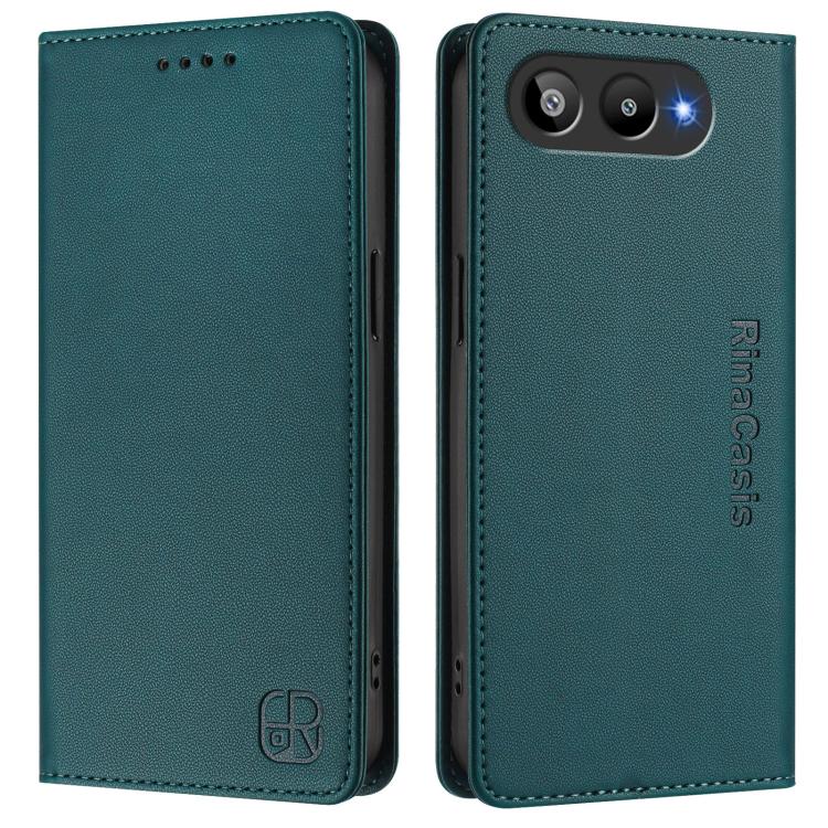 For BLU G95 RC01 Dual-Folded Magnetic Suction RFID Leather Phone Case