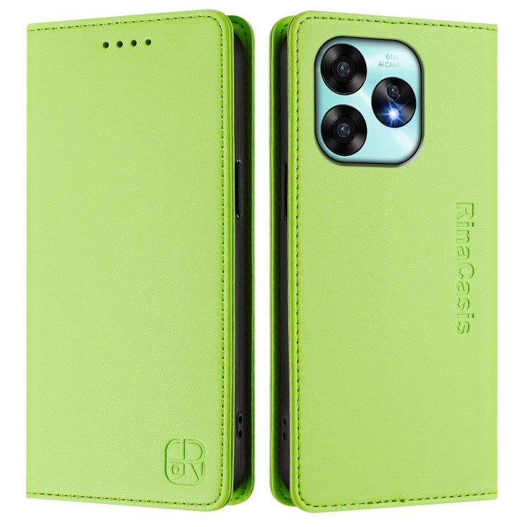 For UMIDIGI A15 / A15C / A15T RC01 Dual-Folded Magnetic Suction RFID Leather Phone Case