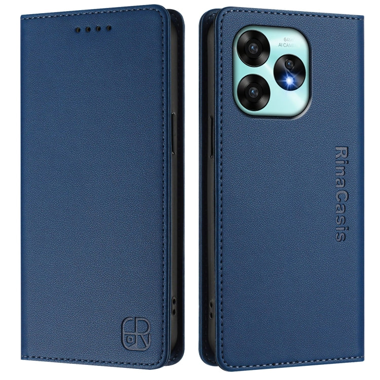 For UMIDIGI A15 / A15C / A15T RC01 Dual-Folded Magnetic Suction RFID Leather Phone Case