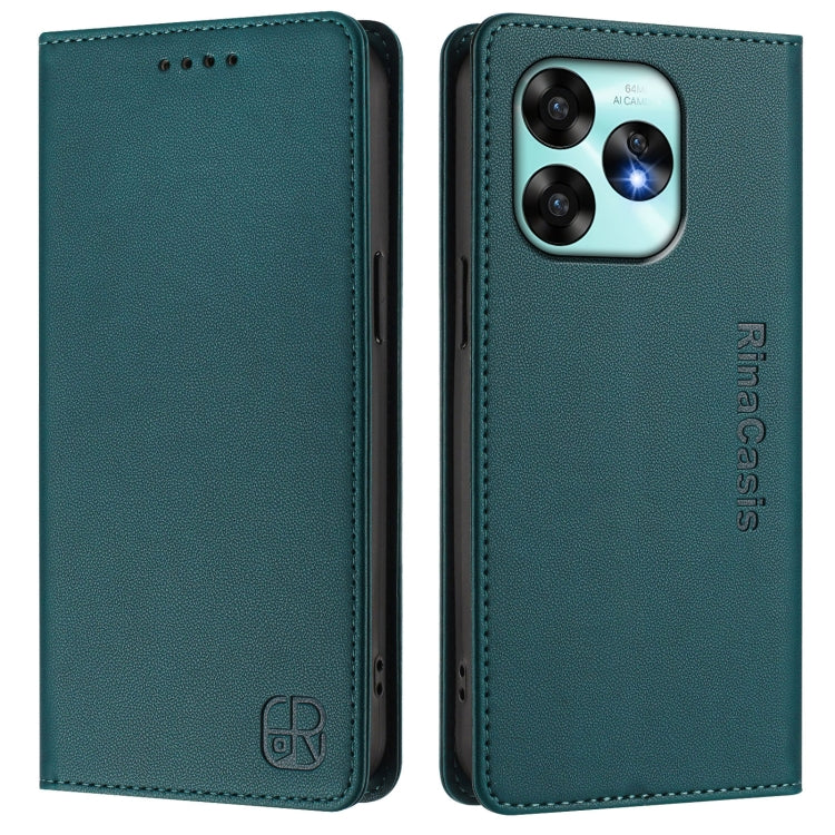For UMIDIGI A15 / A15C / A15T RC01 Dual-Folded Magnetic Suction RFID Leather Phone Case