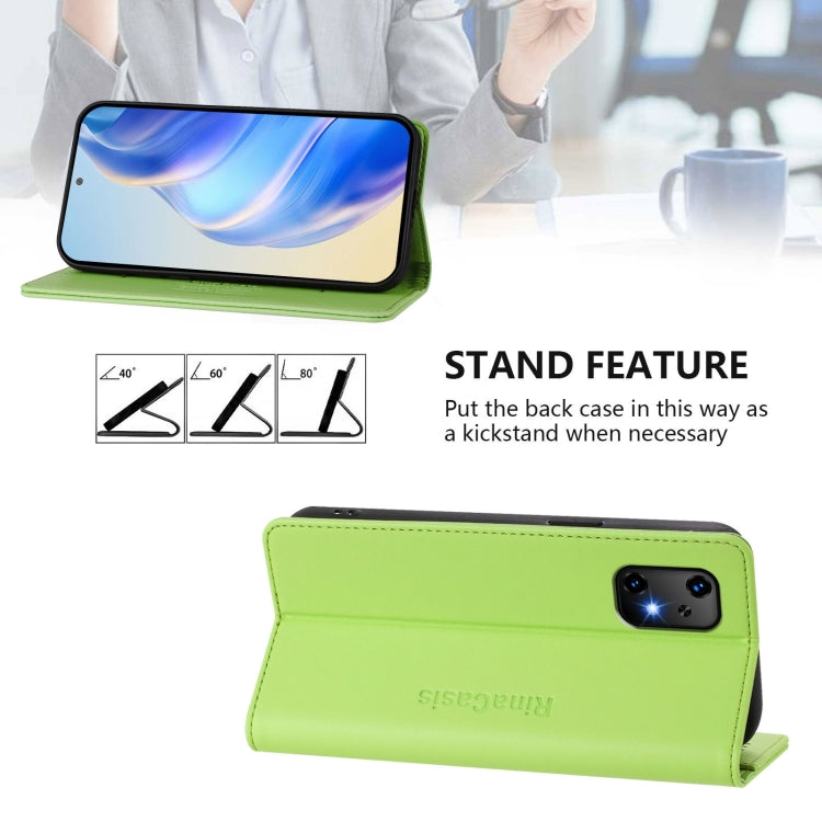 For UMIDIGI Bison X20 RC01 Dual-Folded Magnetic Suction RFID Leather Phone Case