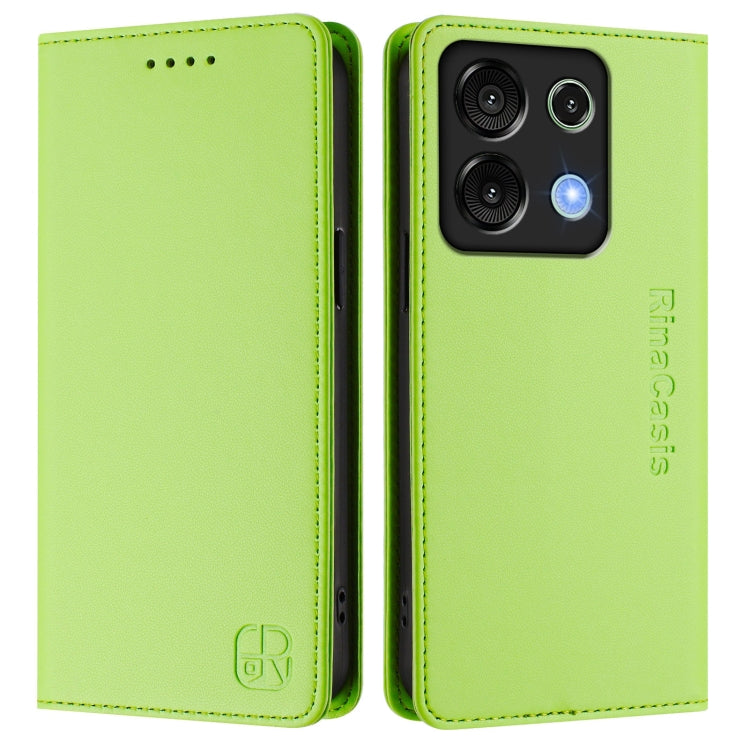 For UMIDIGI G9 5G RC01 Dual-Folded Magnetic Suction RFID Leather Phone Case