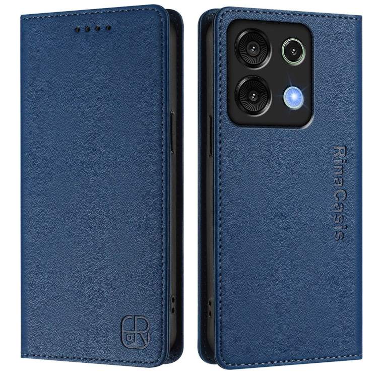 For UMIDIGI G9 5G RC01 Dual-Folded Magnetic Suction RFID Leather Phone Case