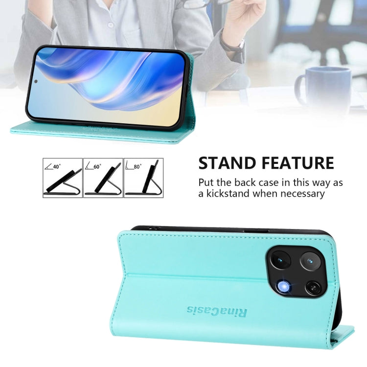 For UMIDIGI Note 90 RC01 Dual-Folded Magnetic Suction RFID Leather Phone Case