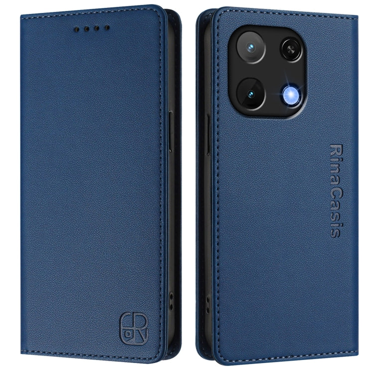 For UMIDIGI Note 90 RC01 Dual-Folded Magnetic Suction RFID Leather Phone Case