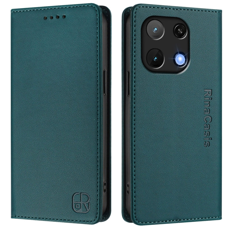 For UMIDIGI Note 90 RC01 Dual-Folded Magnetic Suction RFID Leather Phone Case