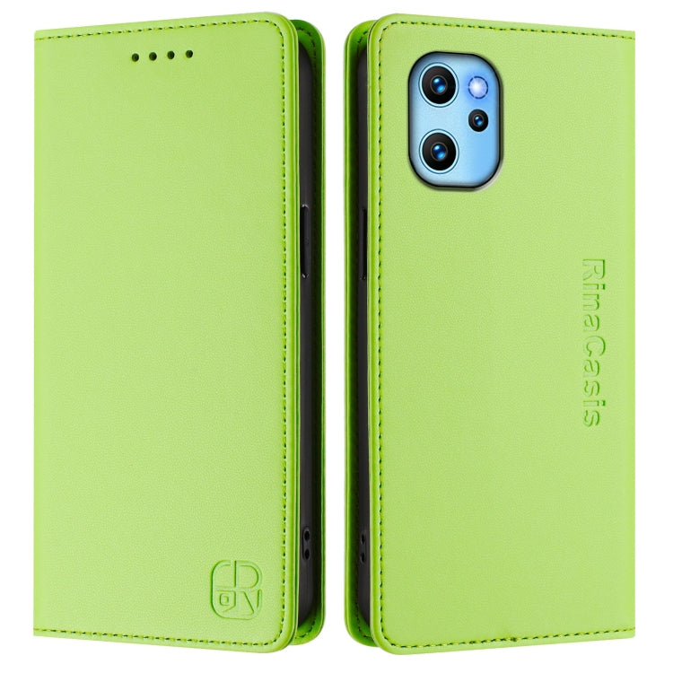 For UMIDIGI Power 7 Max RC01 Dual-Folded Magnetic Suction RFID Leather Phone Case